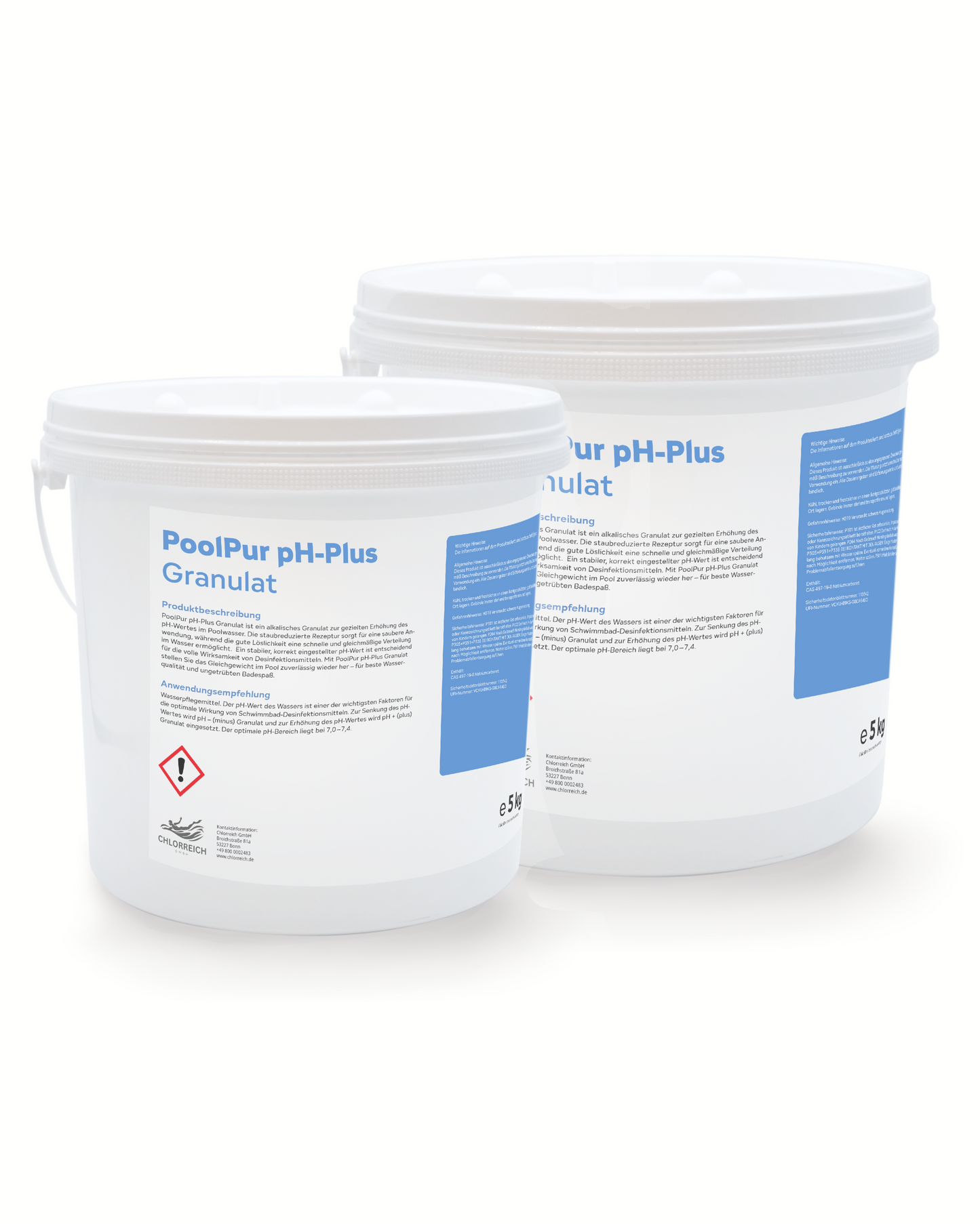 PoolPur pH-Plus Granulat 2 x 5 kg Sparset (10 kg)